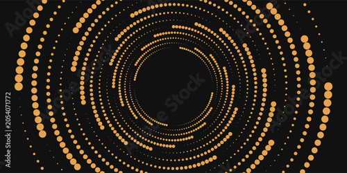 Collection of dotted circle wave vector icons. Ripple circle graphic design elements