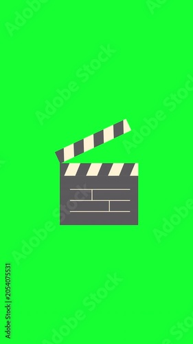 Film Clapperboard Green Screen Animation
