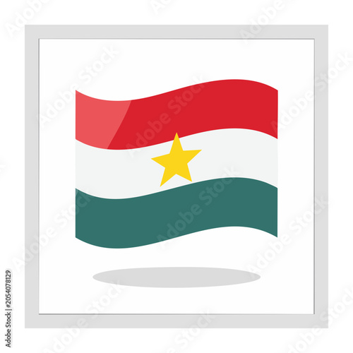 Vector illustration of national flag with star