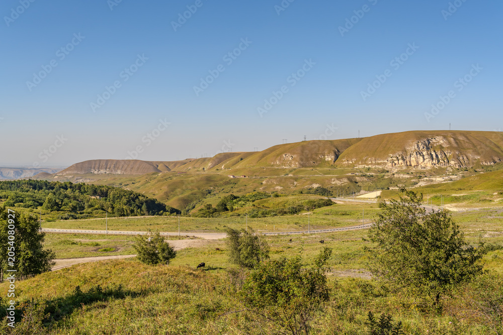 Fototapeta premium Kislovodsk National Park is the largest city park in Europe. Here, for the first time in Russia (in 1901), a route for therapeutic walking was laid out - a terrain cure.