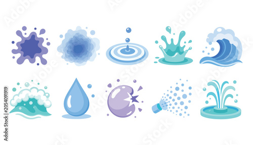 Obraz na plátně Water Drop Splash Liquid Elements.