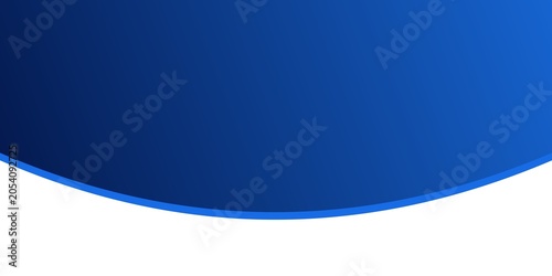 Abstract Blue Curved Header Background with White Space for Corporate Banners, Website Headers, Presentations and Marketing Templates