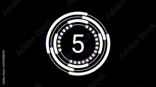 Cyber Tech 10 Second Countdown Motion Graphic in 4K
