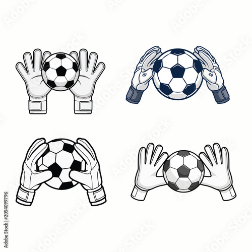 Goalkeeper Soccer Ball Vector T-Shirt Design – Football Goalie Gloves Sports Graphic