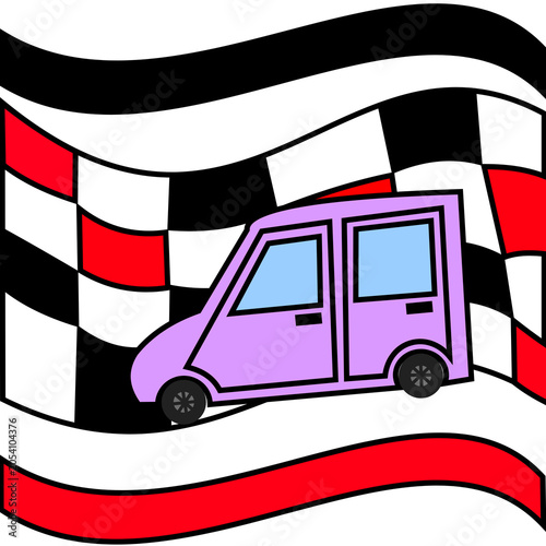 Car and abstract background 