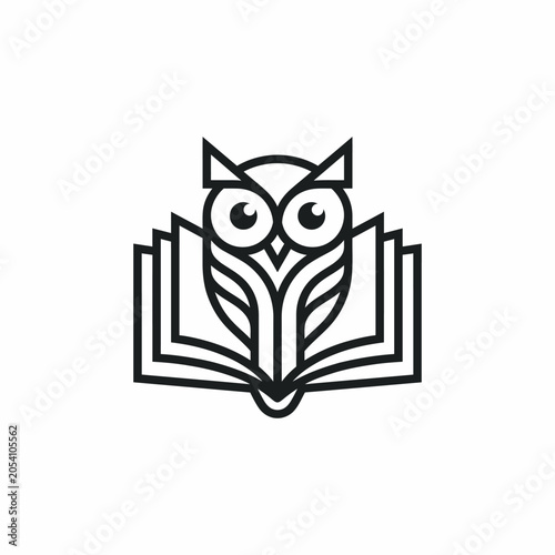 Premium Owl Book Branding Logo Vector