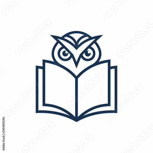 Professional Owl Book Logo for Learning Platform