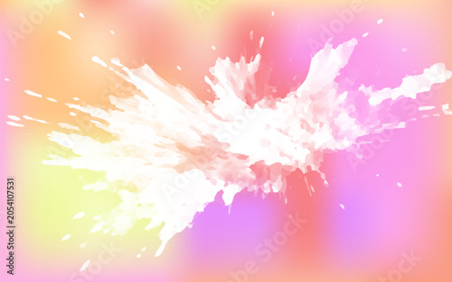 Vibrant Colorful Watercolor Splash Background, Abstract Pastel Rainbow Grunge Painting Texture