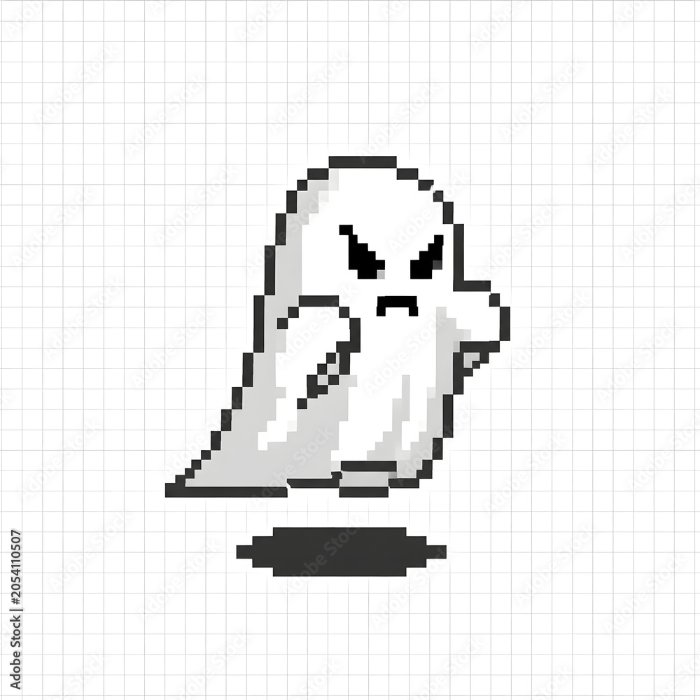Fototapeta premium pixel art keychain idea (ghost)
