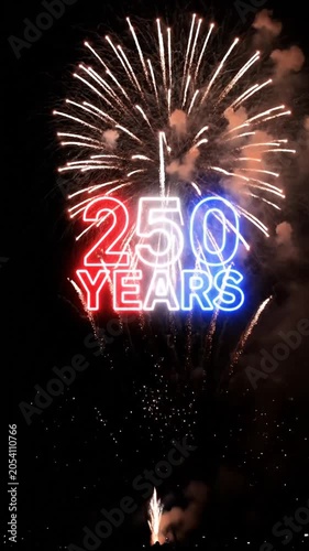 Vibrant Fireworks Display Celebrating 50 Years with Stunning Colorful Explosions