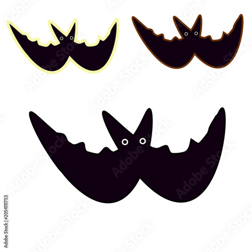 Creepy Halloween Bat Face Vector Illustration