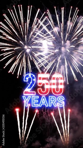 Spectacular Fireworks Display Celebrating 50 Years of Anniversary with Bright Colors and Exciting Visuals