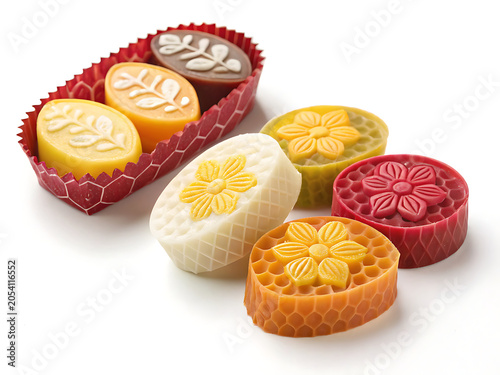 Traditional Provençal Calisson almond candies, premium luxury styling