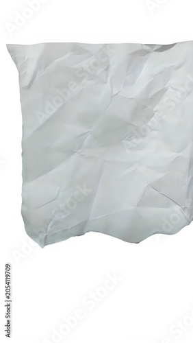 Fotografi Crumpled white paper texture representing a discarded office note concept