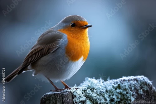 cute robin, AI generated video