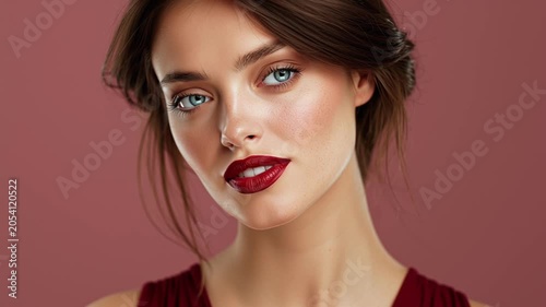 glamour portrait, AI generated video