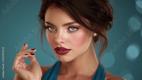glamour portrait, AI generated video