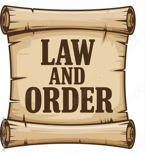 Law and Order Scroll Illustration