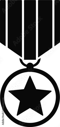 Military Medal with Star Icon