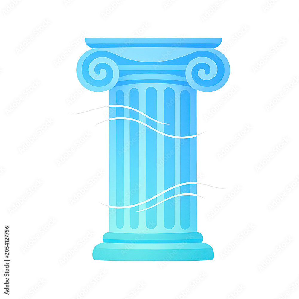 Naklejka premium PNG Elegant blue column illustration.