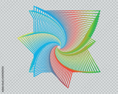 Dynamic Spectrum Propeller Swirl in Vibrant Gradient Waves