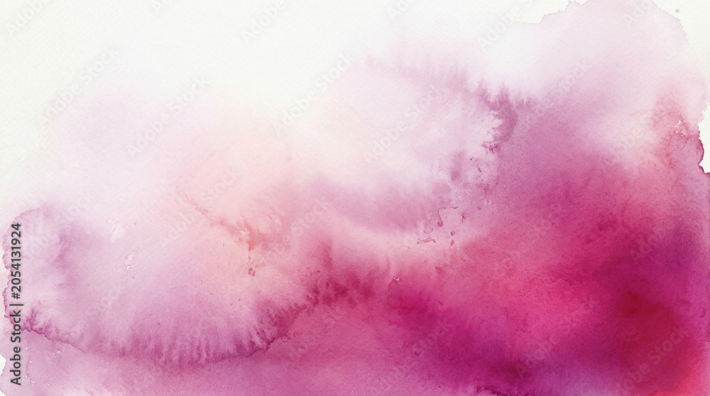 Obraz premium Abstract pink watercolor paint splatter with watercolor abstract background