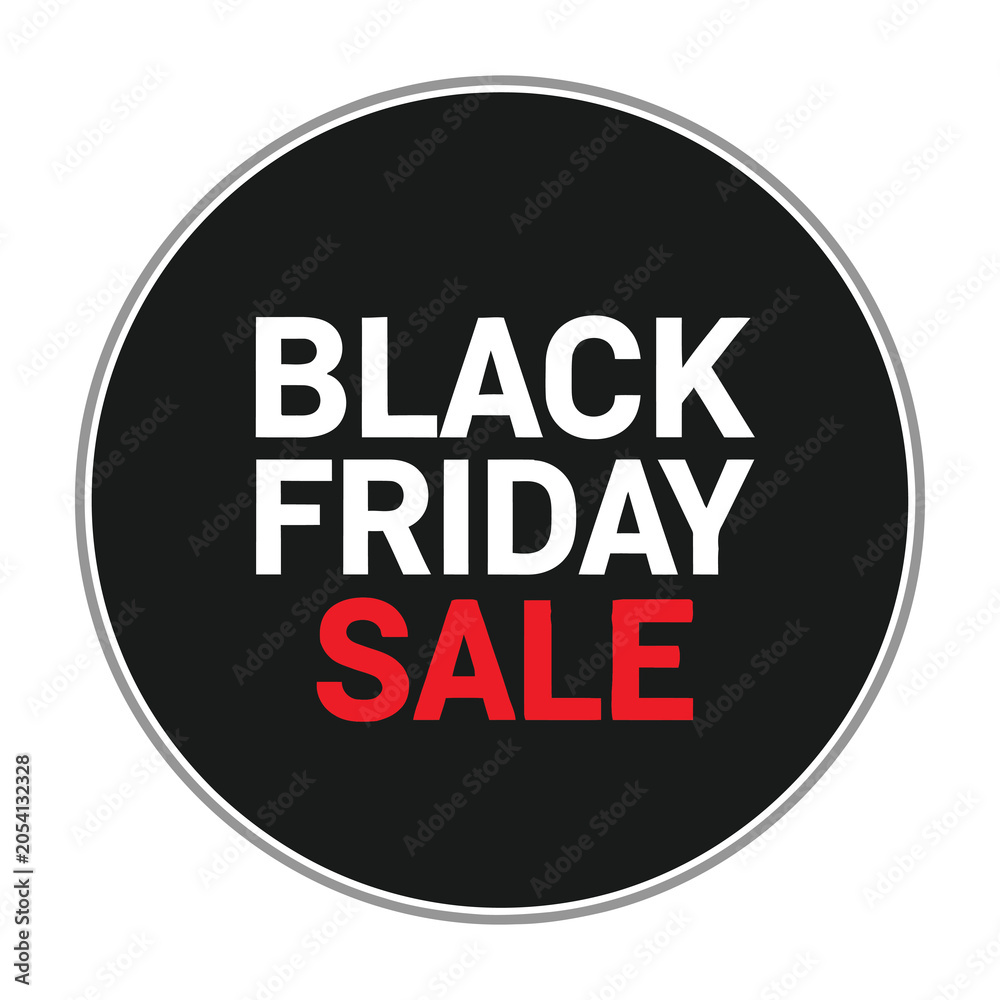 Fototapeta premium Black Friday sale sign on white background