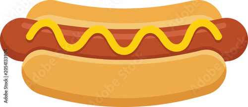Schilderij op canvas Hot Dog with Mustard 1.