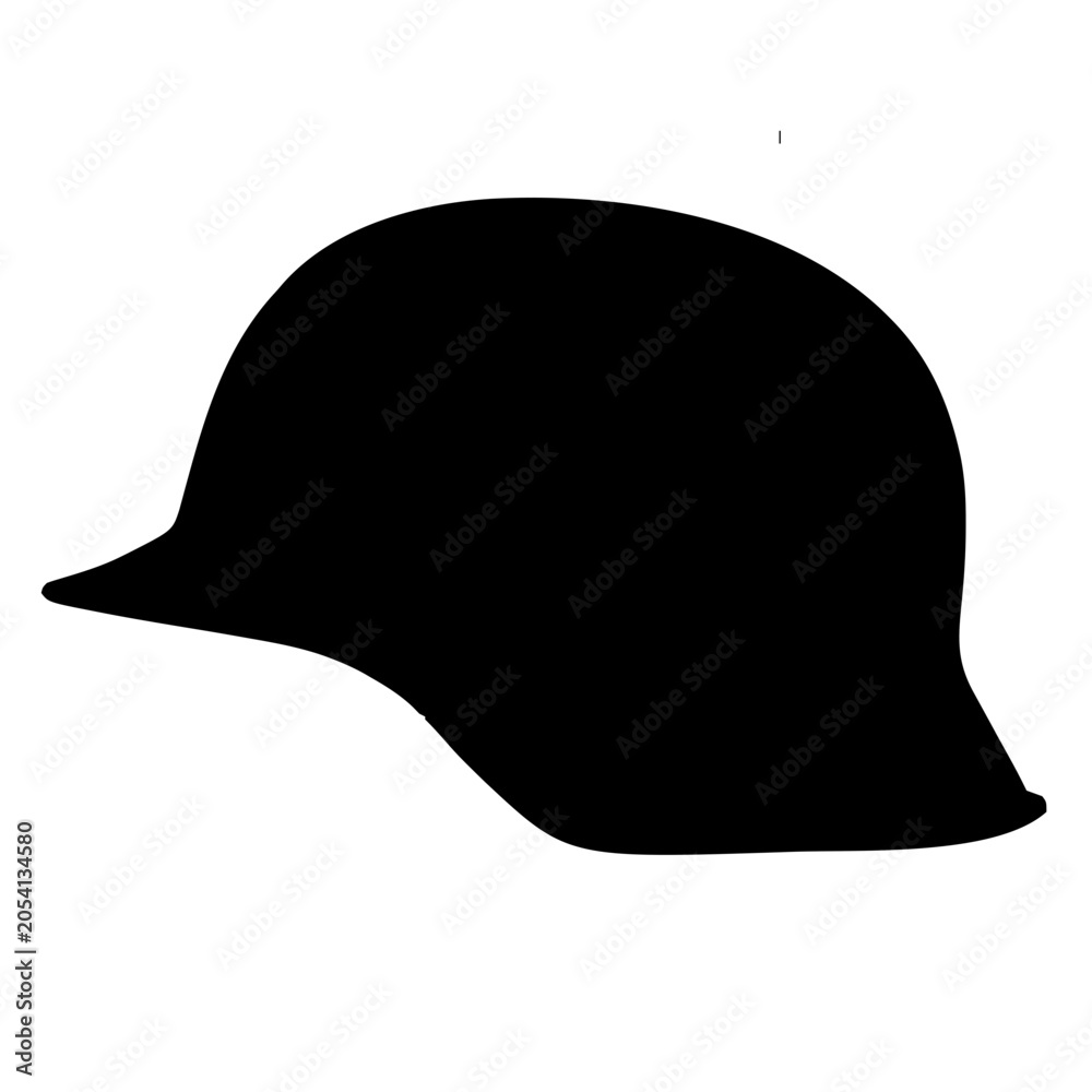 Fototapeta premium Biker Half Helmet Silhouette – Flat Vector Plotter Cut File