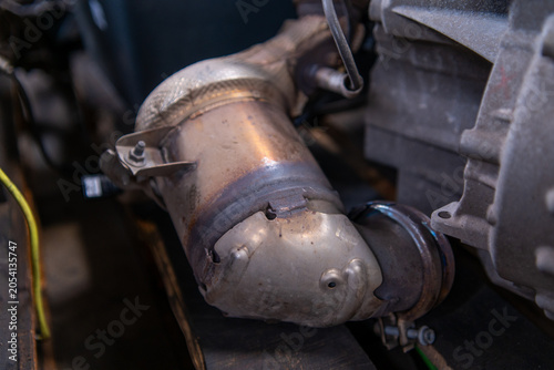 Photography Used diesel particulate filter removed