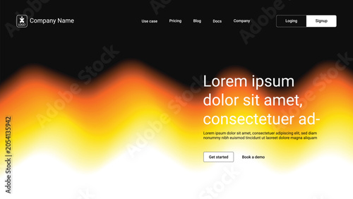 Abstract Black Orange Gradient SaaS Landing Page Background Design Template