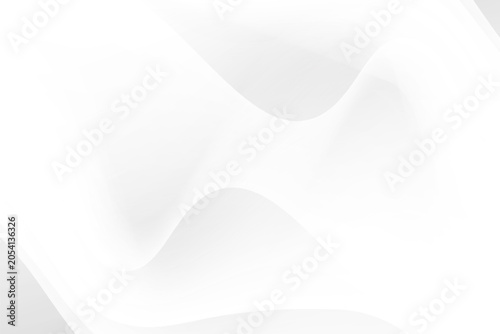 White abstract background with smooth wavy curves and soft gradients