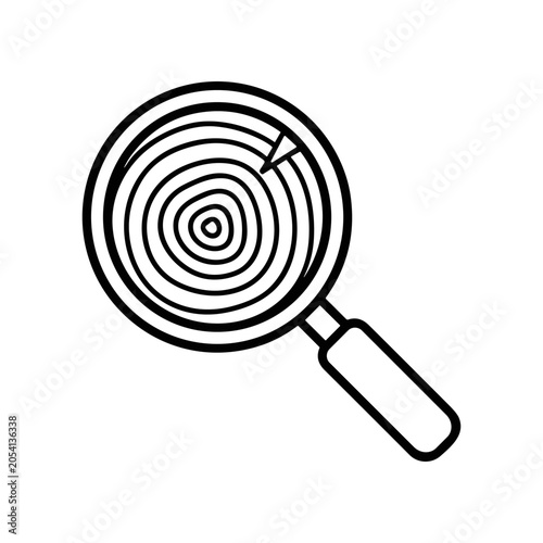 Magnifying glass with spiral lens.