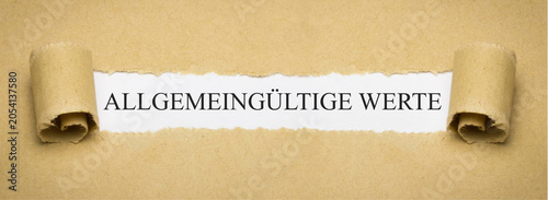 Bild auf Leinwand allgemeingültige Werte
