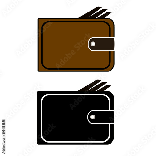 Minimalist Wallet Icon Vector Design