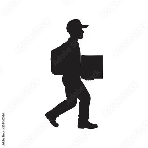 Delivery boy isolated icon 