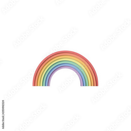 Colorful rainbow arc with vibrant colors