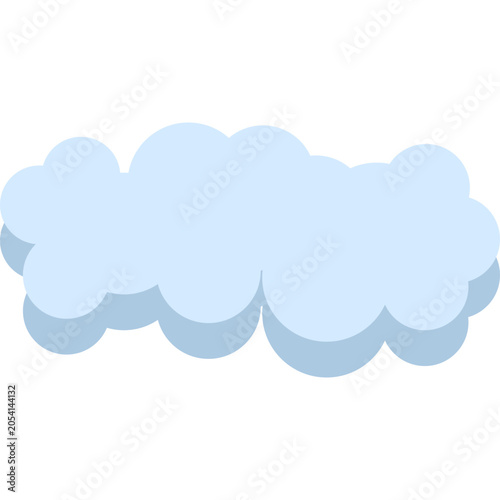 Blue Flat Cloud Icon