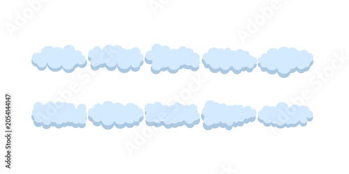 Blue Flat Cloud Icon