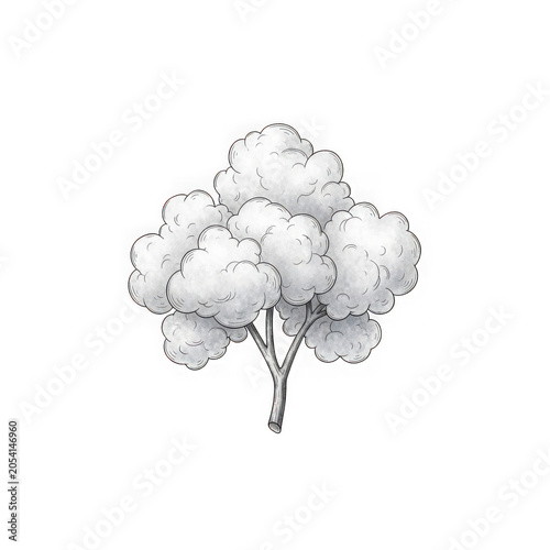 Minimalist cloud icon with raindrops