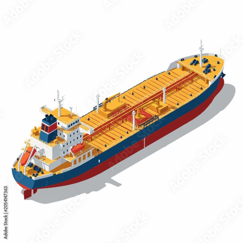 Foto Large cargo ship sailing on the ocean carrying goods for international trade