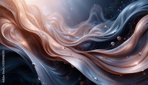 abstract fractal background with water