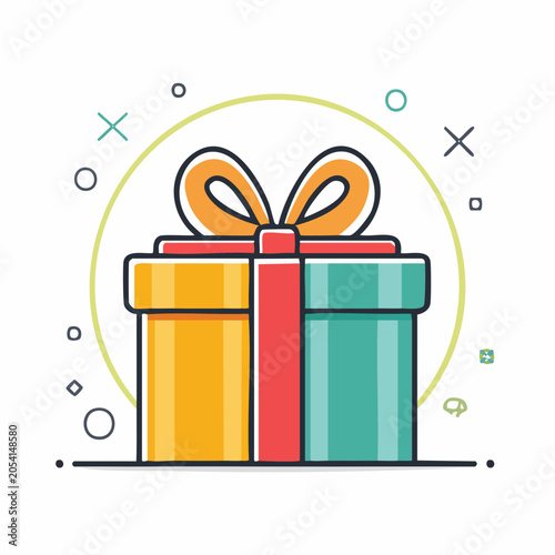 Gift Box with Ribbon and Bow