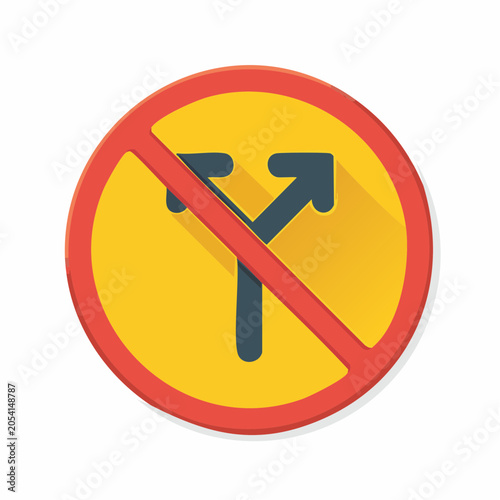 No Merging Traffic Sign
