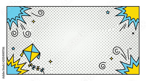 Vibrant pop art comic book style background.