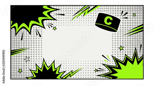 Comic book style speech bubble background.