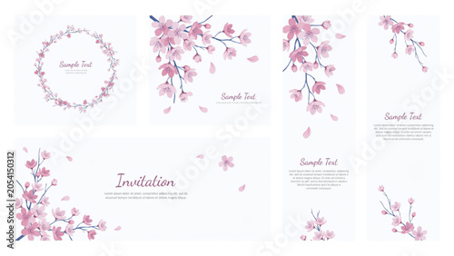 Fotografie Colorful abstract pink and white geometric flower cluster design with dots and l