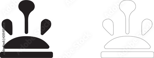 Fotografie Three-position toggle switch vector icon, mode selector lever symbol, onboard switch and cockpit control panel