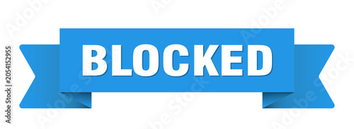 Photos blocked ribbon isolated on transparent background. blocked ribbon