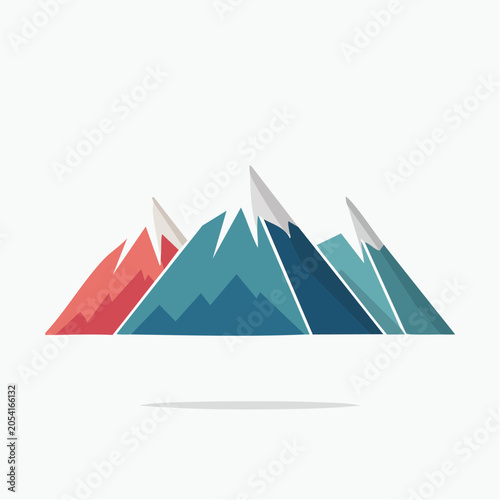 Stylized Mountain Range Illustration